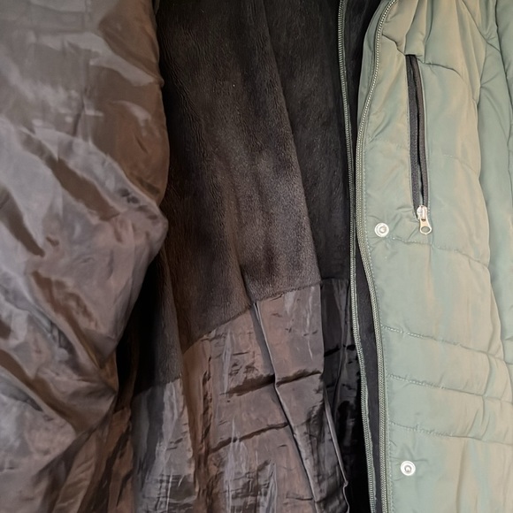 Free Country Puffer Green Dual Zip Partial Fleece Lined Women’s S - Picture 14 of 16